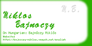 miklos bajnoczy business card