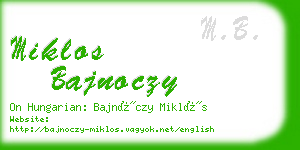 miklos bajnoczy business card